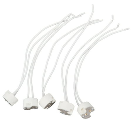 

Frcolor 10Pcs Gu10 Lamp Bases Lamp Socket 12~265V Lamp Base Holder Adaptors 15CM Wire Connector (White)