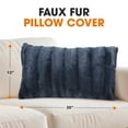 thumbnail image 3 of Cheer Collection Faux Fur Throw Pillow Cover, 3 of 5