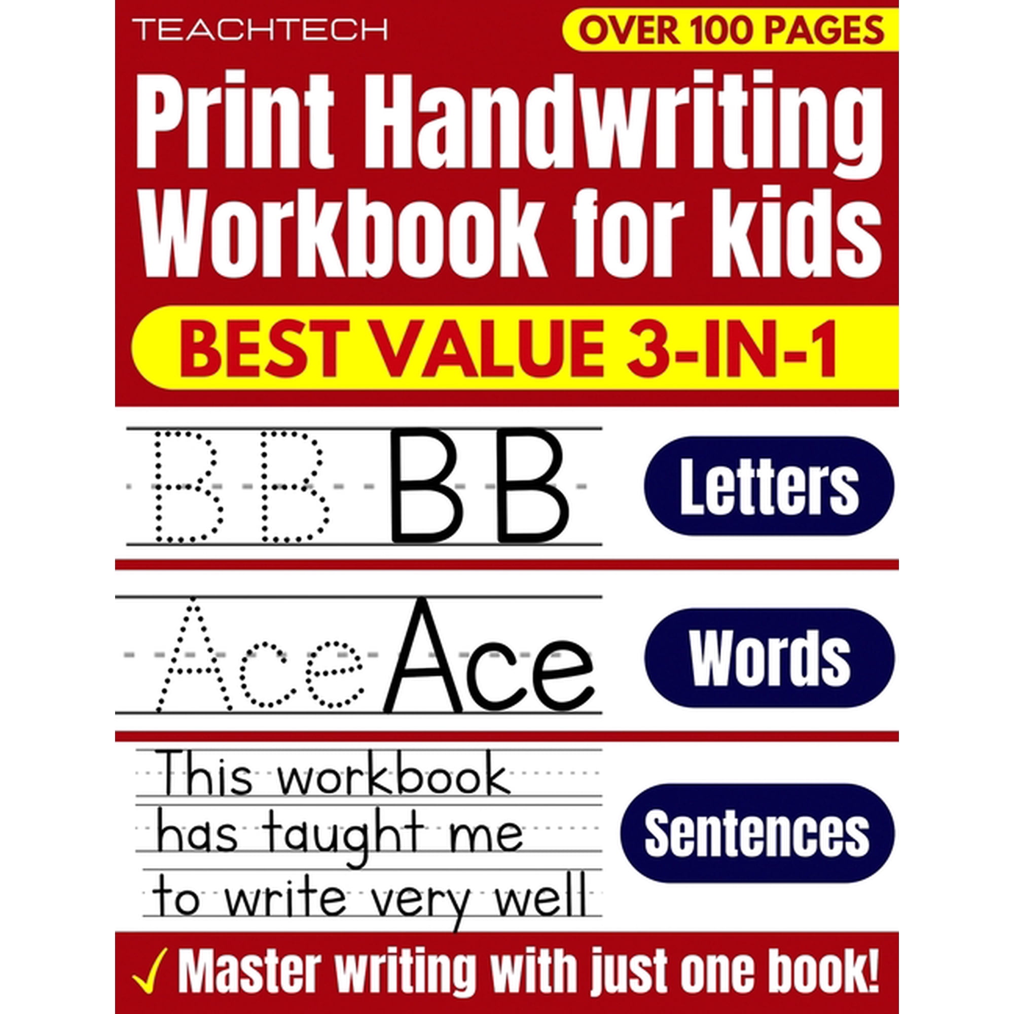 Print Handwriting Workbook for Kids: Learn Handwriting ABC printing practice workbook for Preschool Pre K Kindergarten (Paperback)