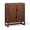 Brown, variant on Teamson Home Hatteras Modern Cabinet, Storage with Rattan Doors & Adjustable Shelves, Solid Wood Frame