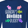 thumbnail image 4 of Inktastic Grandpa's Fishing Buddy with Colorful Fish Long Sleeve Youth T-Shirt, 4 of 5
