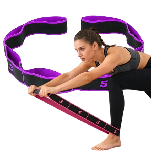 Fitness Resistance Band, 8 Section Stretching Belt with Number for Stretching and Yoga