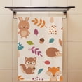 thumbnail image 4 of Soft Hand Fingertip Towels 2 Pcs Face Bath Towels Woodland Animals Absorbent Washcloths for Bathroom Hotel Kitchen 30x15in, 4 of 6