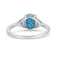 thumbnail image 3 of Art Deco Oval Wedding Ring Lab Created Opal Ring 925 Sterling Silver Size 6, 3 of 5