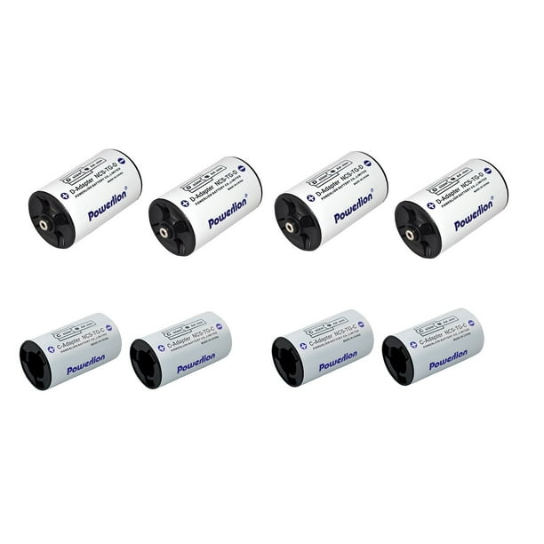 Miraclekoo 4pcs D Size And 4pcs C Size Battery Spacers For Sanyo Eneloop Or Other Aa Batteries Walmart Com Walmart Com
