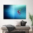 thumbnail image 1 of Modern Matrix Code Inspired Art on Canvas With Frame for Home and Office Wall Decor, 1 of 1