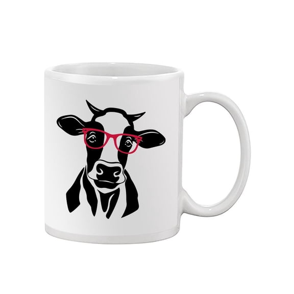 Cow With Glasses Mug - SPIdeals Designs,