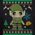 thumbnail image 3 of CafePress - Funny Elf Ugly Christmas Sweater T Shir Sweatshirt - Pullover Hoodie, Classic, Comfortable Hooded Sweatshirt, 3 of 4