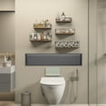 thumbnail image 4 of Floating Wall Shelf Set of 5, Rustic Storage Shelves  for Bedroom, Livingroom, Bathroom, 4 of 6