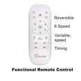 thumbnail image 4 of Goozegg 48 inch Ceiling Fans No Light Remote Control Reverse Airflow, Modern, White, 4 of 7