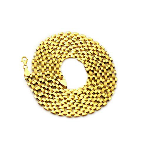 LoveBling 10k Yellow Gold 6mm RX Chain Necklace (18 inches)