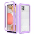 thumbnail image 1 of SaniMore for Samsung Galaxy A42 5G Case, Rugged PC Back & TPU Bumpers Two-Layer Structure Transparent Cover with PET Screen Protector Shockproof Protective Shell for Samsung A42 5G, Purple, 1 of 6