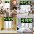 thumbnail image 6 of St. Patrick's Valance Curtains, Day Lucky Dotted Black Linen Rod Pocket Short Window Curtain for Kitchen Bathroom Bedroom, 60"x18", 6 of 9
