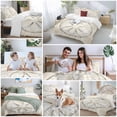 thumbnail image 5 of 3 Piece Sand Dollar Coastal Duvet Cover Set Queen Size, Microfiber Comforter/Quilt Cover with Corner Ties and 2 Pillowcases, Summer Beach Beige Sea All Season Soft Bedding with Zipper Closure, 5 of 8