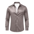 thumbnail image 4 of Kezqiaxn White Button Down Shirt Men Long Sleeve Collared Business Work Shirts with Pocket Plus Size Fashion Fall Winter Clothes, 4 of 5