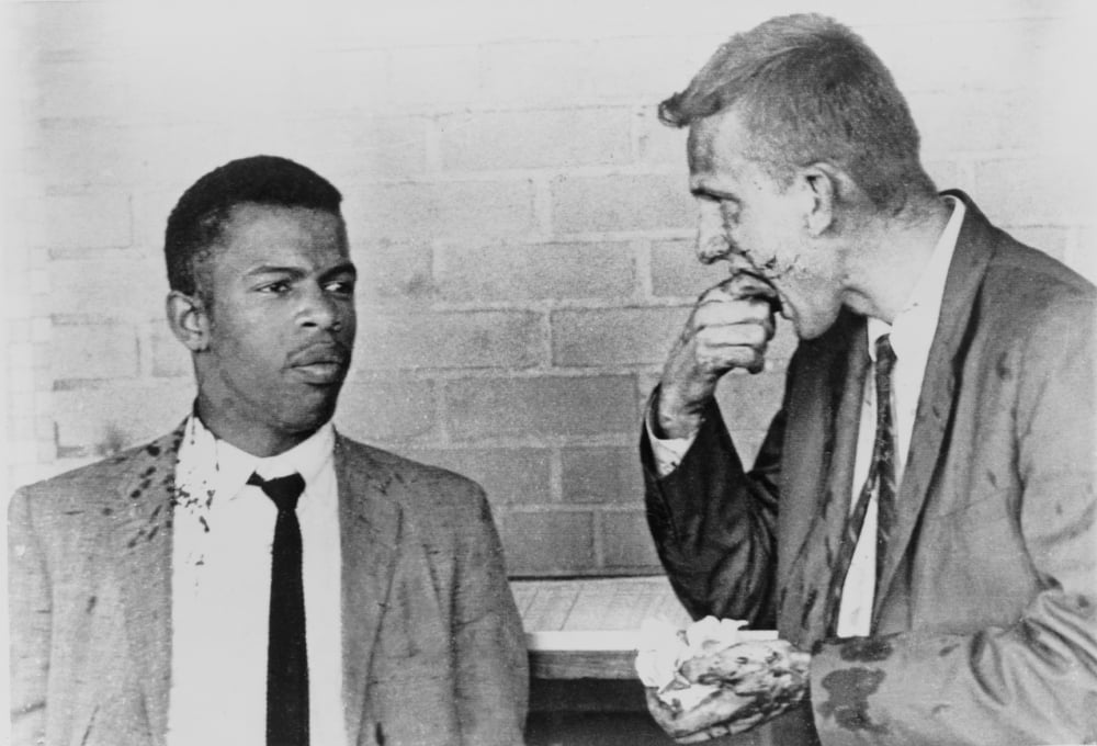 John Lewis Talks With Fellow Freedom Rider James Zwerg Who Was Beaten