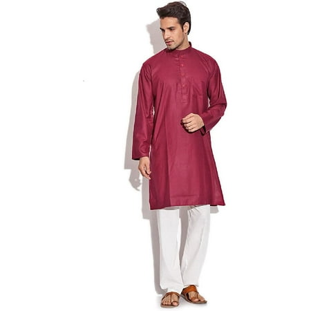 

Royal Kurta Men s Cotton Kurta Pyjama Set (ROYAL_244_Maroon_Medium)