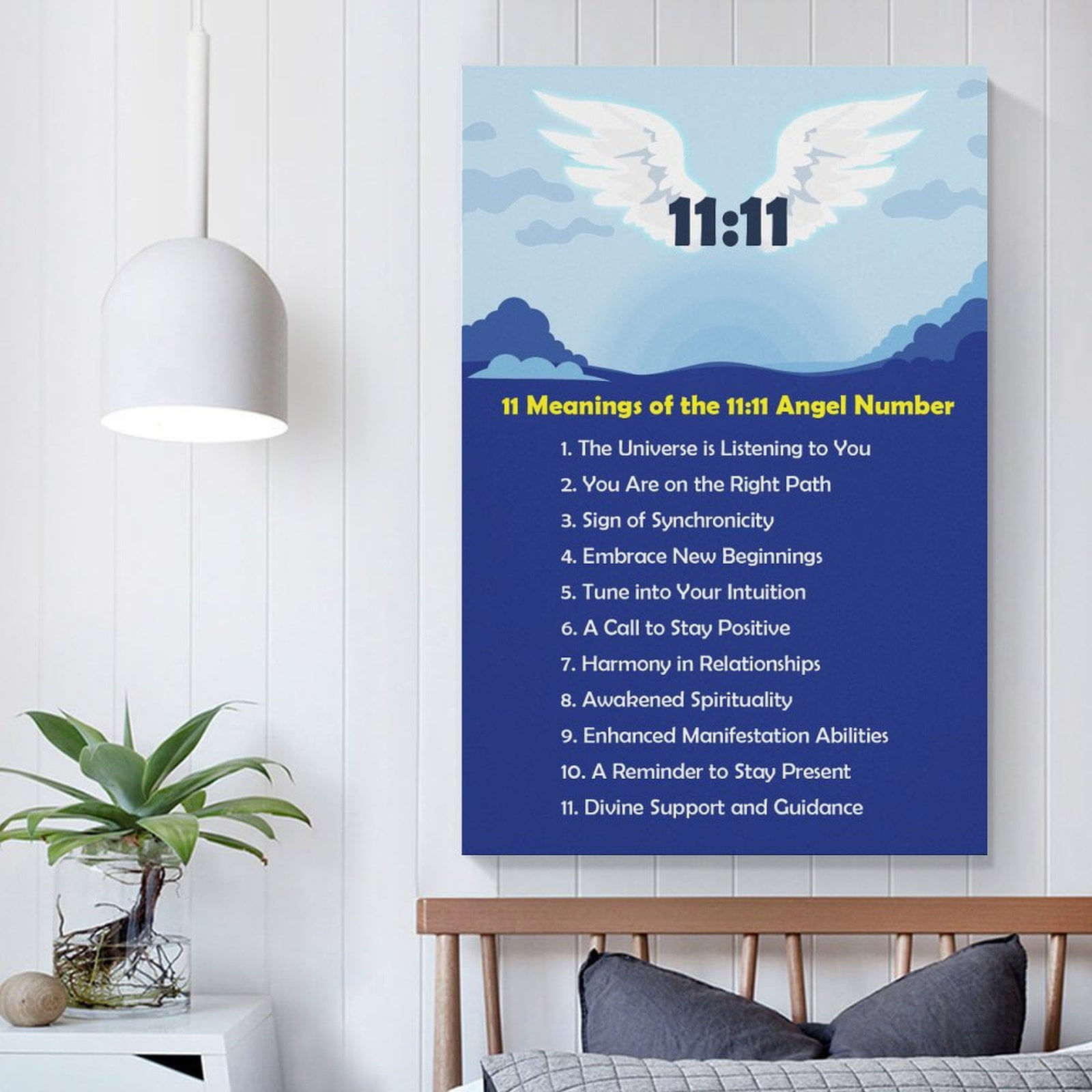 11 Meanings of The 1111 Angel Numbers Print Photo Art Painting