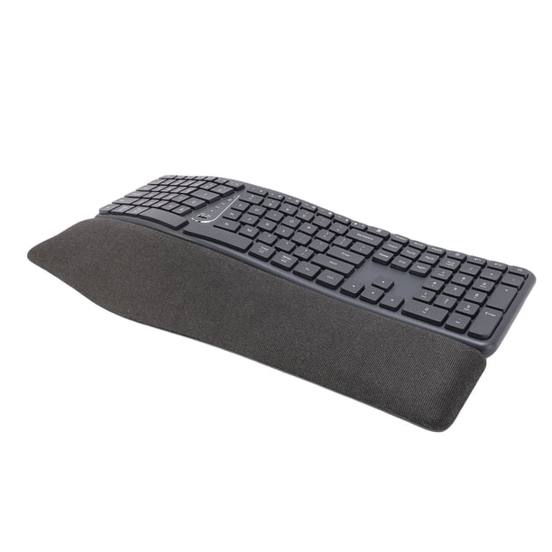 Teclado de Computadora Inalámbrico, Rango de 30 Pies Teclado ergonómico 2.4G USB C Para Computadora Portátil de CompuTADORA