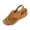 Brown, variant on Zynoxe Womens Wedge Sandals Breathable Loop Toe Summer Beach Sandals Adjustable Hook and Loop Strap Sandals for Women Lightweight Comfy Walking Footwear 5.5