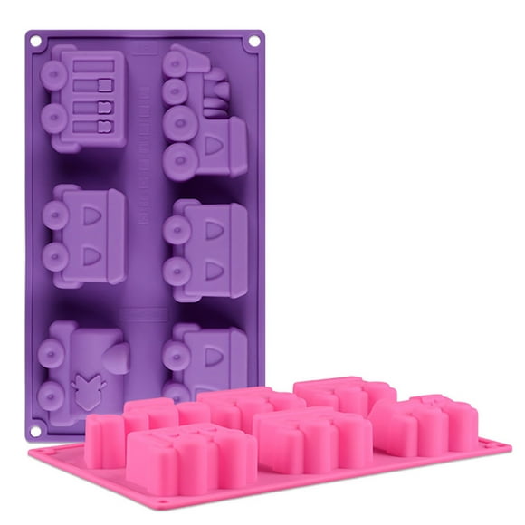 Silicone Mold 6 Cavity Creative Nonstick Train Cake Mold Baking Mold
