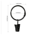 thumbnail image 4 of 20 Pack Openable Curtain Rings with Clips Metal Hangers Ring 1.26 Inch Interior Diameter Rust Proof for Heavy Duty, 4 of 5