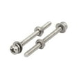 thumbnail image 2 of M2x25mm 304 Stainless Steel  Pan Head Bolt Screw Nut w Washer 12 Sets, 2 of 5