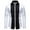 White, variant on IYTR Mens Zipper Dress Shirts Color Block Lapel Long Sleeve Formal Shirt Casual Comfy Fall Shirt (Black,L)