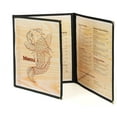 thumbnail image 6 of TrueCraftware-Set of 15 Black 8-1/2” x 11” Triple Fold Restaurant Menu Covers 3 Page 6 View Crystal Clear Menu Folder Menu Book Holders for Bar Café Restaurant Book, 6 of 6
