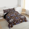 thumbnail image 3 of Homewish Chic Flowers 3-Piece Full Size Comforter Sets For Teens Female Girls,Spring Garden Bedding Comforter Set,Floral Blossoms Lightweight Bedding Sets,Lightweight Room Decor,Reversible, 3 of 8