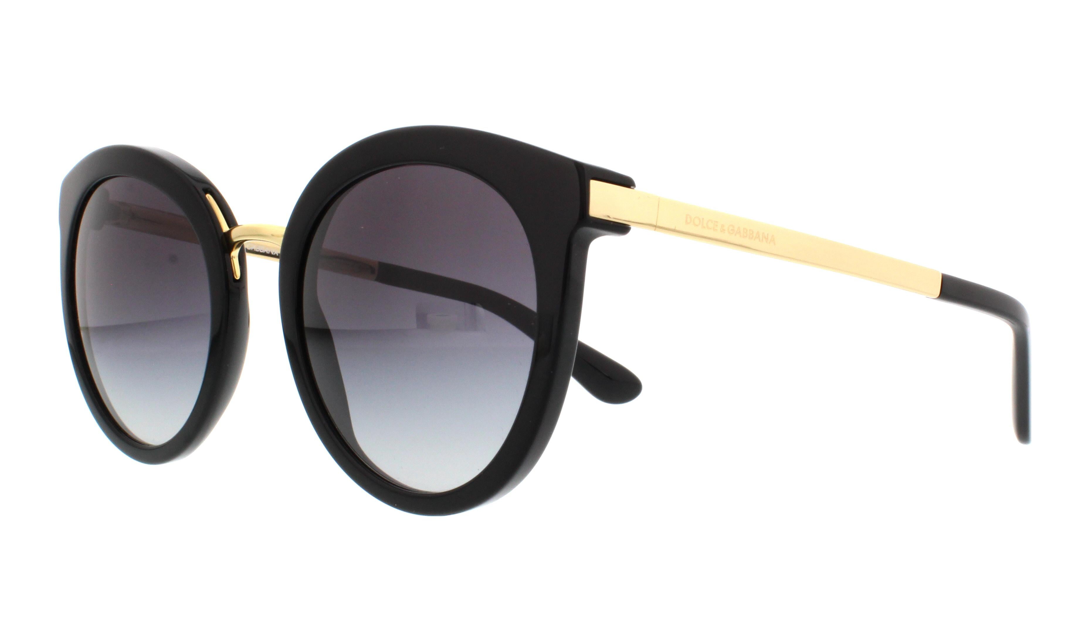 repentino mañana Médico Dolce & Gabbana Women's Gradient DG4268-501/8G-52 Black Round Sunglasses -  Walmart.com
