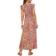 thumbnail image 3 of INSPIRAR CHIC Vestidos de Verano para Mujeres Casual con Mangas Cortas en V Cuello Fruncido Floral con Volantes y Capas Fluidas Maxi Vestido de Playa L Gris Verde, 3 of 5