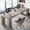 Grey, variant on Wood Two-Person Office Desk, Modern Double Computer Desk, Extra Long Workstation Table for Home Office