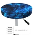 thumbnail image 3 of Cauagu Ice Blue Fire Wolf Print Round Stool Covers,Seat Cushion for Round Bar Stool Chair Seat Cover for Bar Round Chair Fits for 12/13/14in Bar Stool Cushion, 3 of 7