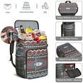 thumbnail image 5 of Colorful Abstract Geometric Cooler Backpack - 20L Insulated Leakproof Lunch Bag, Plaid Stripes, 5 of 6