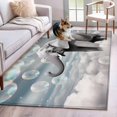 thumbnail image 3 of 4x6 Washable Area Rug, Elephants Non-Slip Rectangle Rug for Living Room Office, Fantasy Indoor Accent Floor Mat for Home Decor, 3 of 9