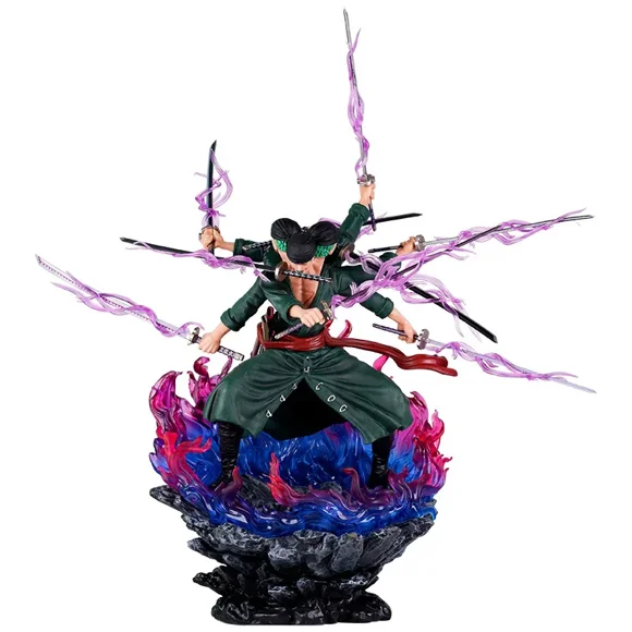 40cm Anime One Piece Zoro Figure Wano Onigashima 9 Swords Style Action Figurine PVC Statue Model Collectible Decoration Toy Gift JIANGLANG
