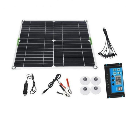 

High Efficiency Solar Panel Mobile Ph 12V Battery Solar Module USB Output with Control Boat Car Outdoor Charging - 10A