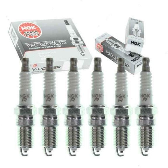 6 pc NGK V-Power Spark Plugs compatible with GMC Sierra 1500 4.3L V6 1999-2013