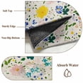 thumbnail image 6 of 2x3 Ft Entryway Area Rug, Pastoral Florals Kitchen Rug Runner Washable Floor Mat, Spring Flowers Garden Modernism Art Non Slip Indoor Door Mat Throw Carpet for Bathroom Living Room Bedroom, 6 of 8