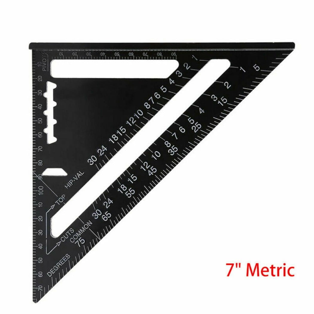 12 Inch Aluminum Alloy Speed Square Quick Roofing Rafter Triangle Ruler Guide ZO