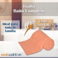 thumbnail image 3 of Toalla Baño Completo colores varios, 150x80cm - 620gr Suave Y Absorbente- Cenefa Bordada - NARANJA 2, 3 of 5