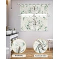 thumbnail image 4 of Light Filtering Kitchen Window Curtains Valances and Tiers Set, Thanksgiving Fall White Pumpkins Rod Pocket Curtains Living Room Bedroom Bathroom Valance 3 Piece Set, 4 of 6