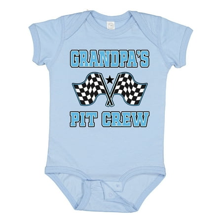 

Inktastic Grandpa Pit Crew Grandson Boys Baby Bodysuit