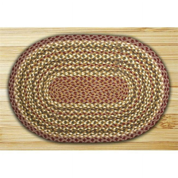Earth Rugs Tapis 20 x 30", Olive/bourguignon/gris