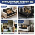 thumbnail image 6 of FUIALDOLG Dragonfly and Floral Pattern RV Folding Sofa Bed Cover Washable, Fit for Camper Motorhome, Furniture Protector Fit for Jackknife Sleeper Sofas, 6 of 7