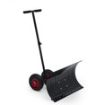 thumbnail image 1 of BeesClover Pelle Pousse-Neige de 29 Po de Large avec Roues, Pelle Pousse-Neige en Métal Robuste, Manche Ajustable, Lame Inclinée, Déneigement Efficace pour Chaussée, Entrée, 1 of 8