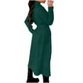 thumbnail image 4 of Kaemgyyd Mid-Length Jackets for Women Belted Windbreaker Double Breasted Trench Classic Fall Fashion Overcoat with Pockets, 4 of 7