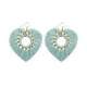 thumbnail image 3 of Pendientes colgantes con forma de corazón, pendientes llamativos para mujeres y niñas. Azul, 3 of 9