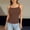 #3Brown, variant on Womens Summer V Neck Crop Tank Tops Fitted Sleeveless T Shirts Ribbed Basic Camisole Tops